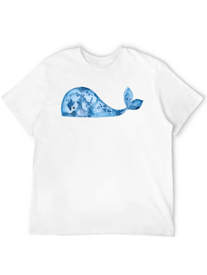 Whale Graphic Tee - Black Cotton Blend
