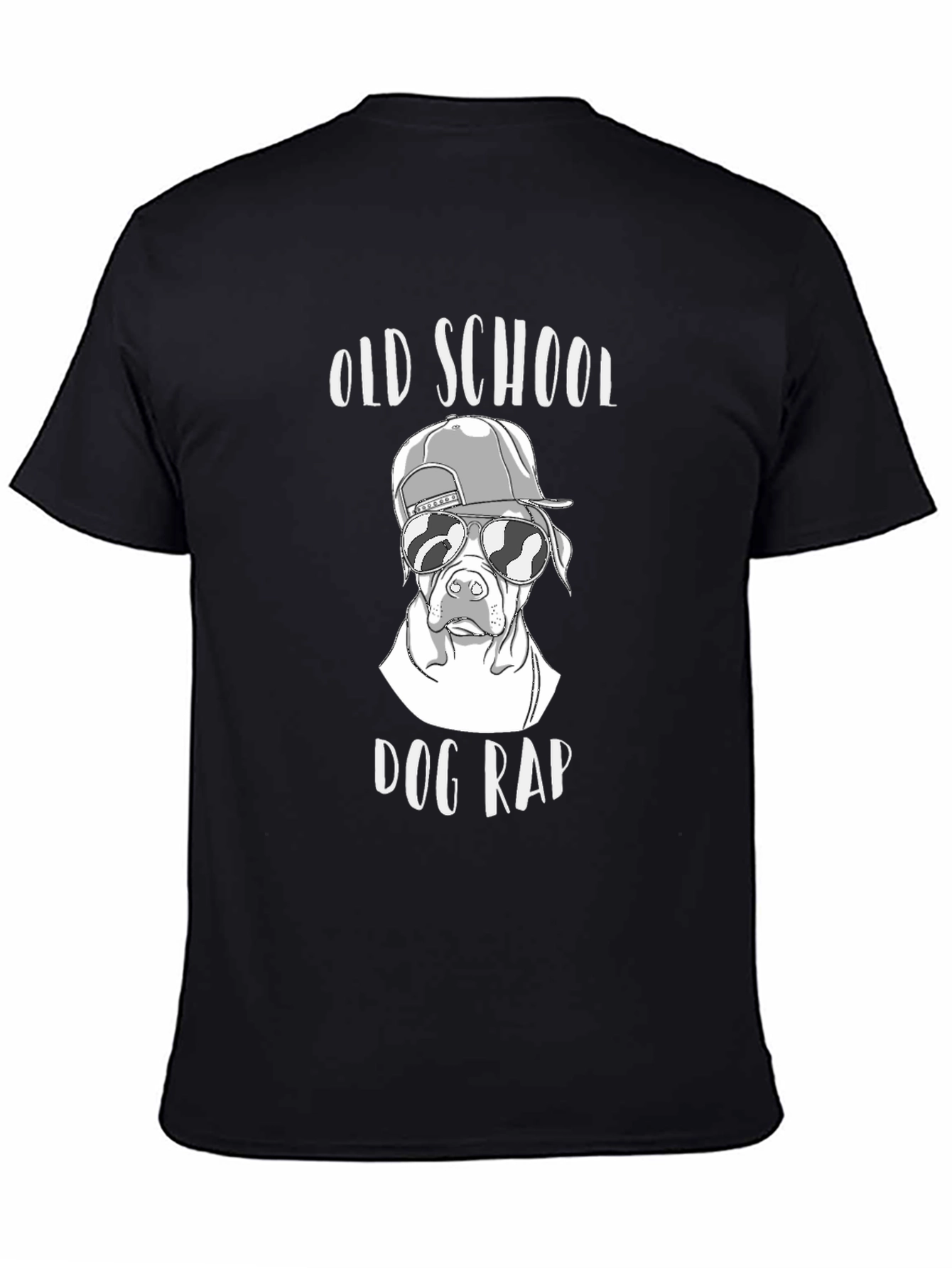 Old School Dog Rap T-Shirt Black