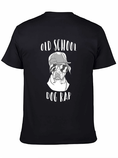 Old School Dog Rap T-Shirt Black