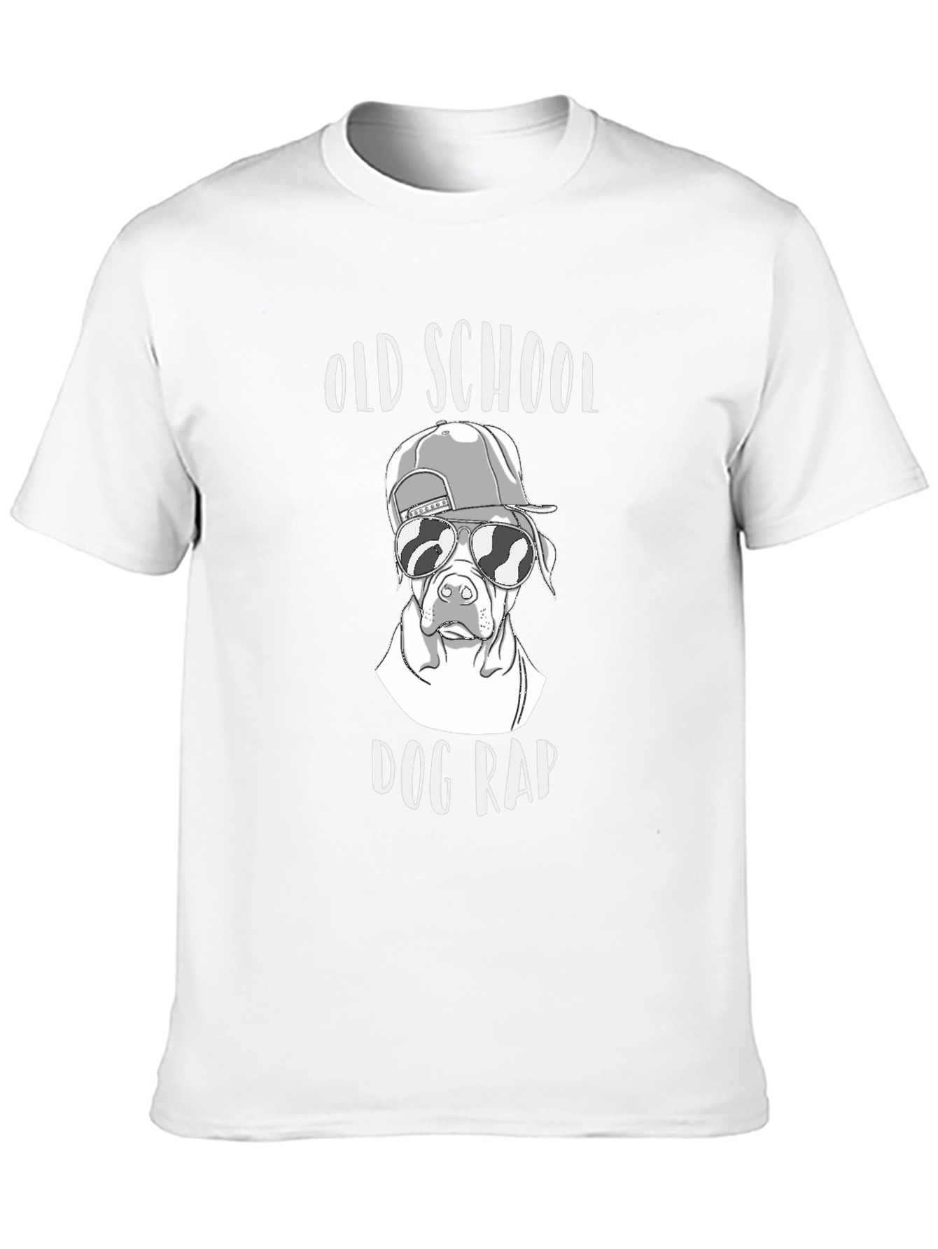 Old School Dog Rap T-Shirt Black