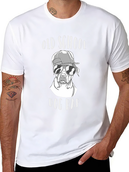 Old School Dog Rap T-Shirt Black