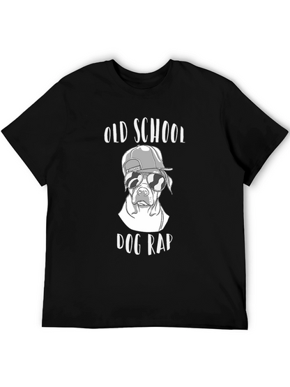 Old School Dog Rap T-Shirt Black