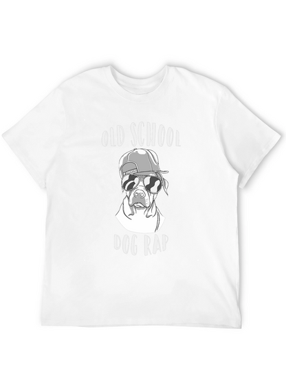 Old School Dog Rap T-Shirt Black