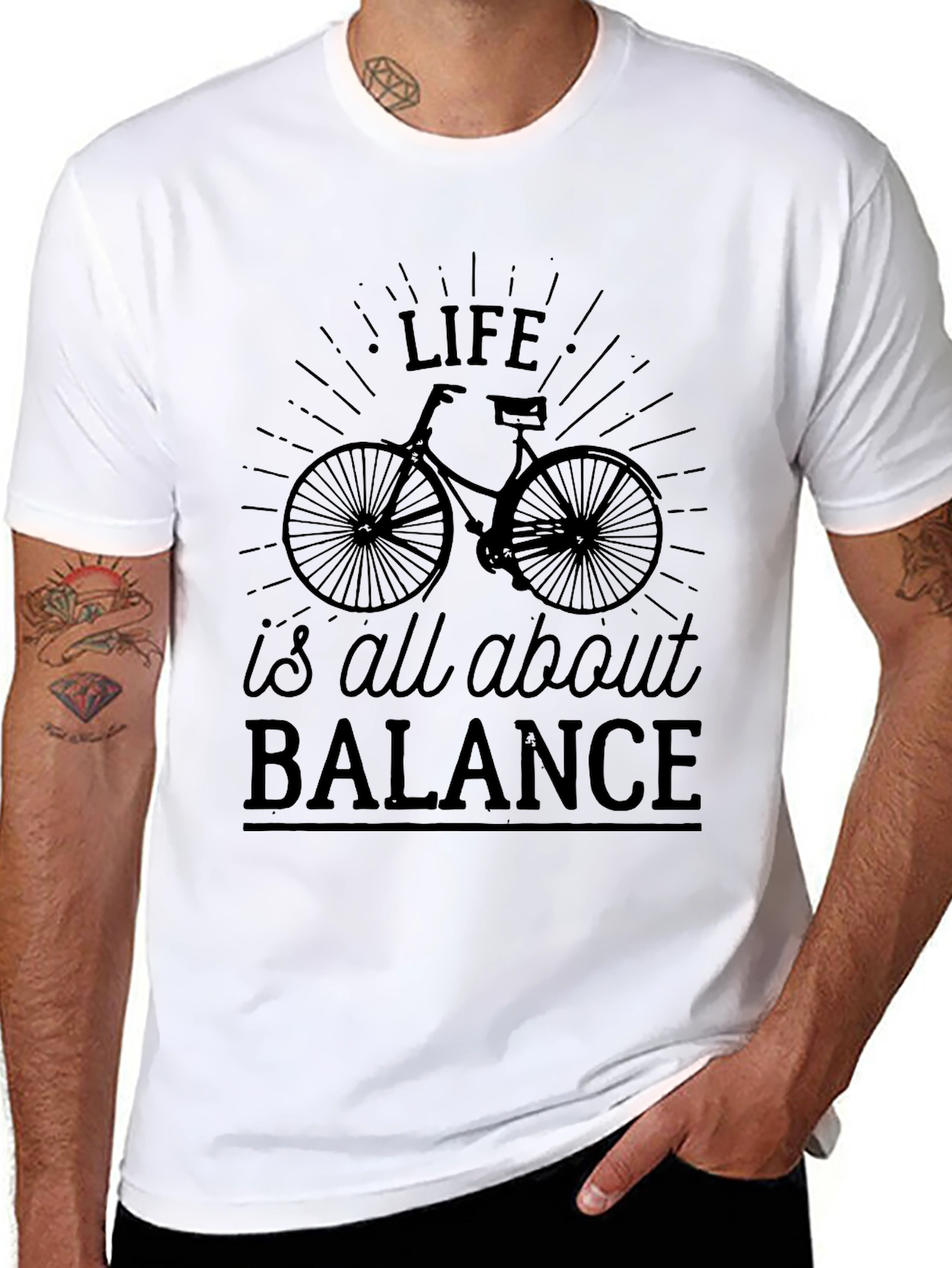 Life is All About Balance Bicycle Graphic Tee