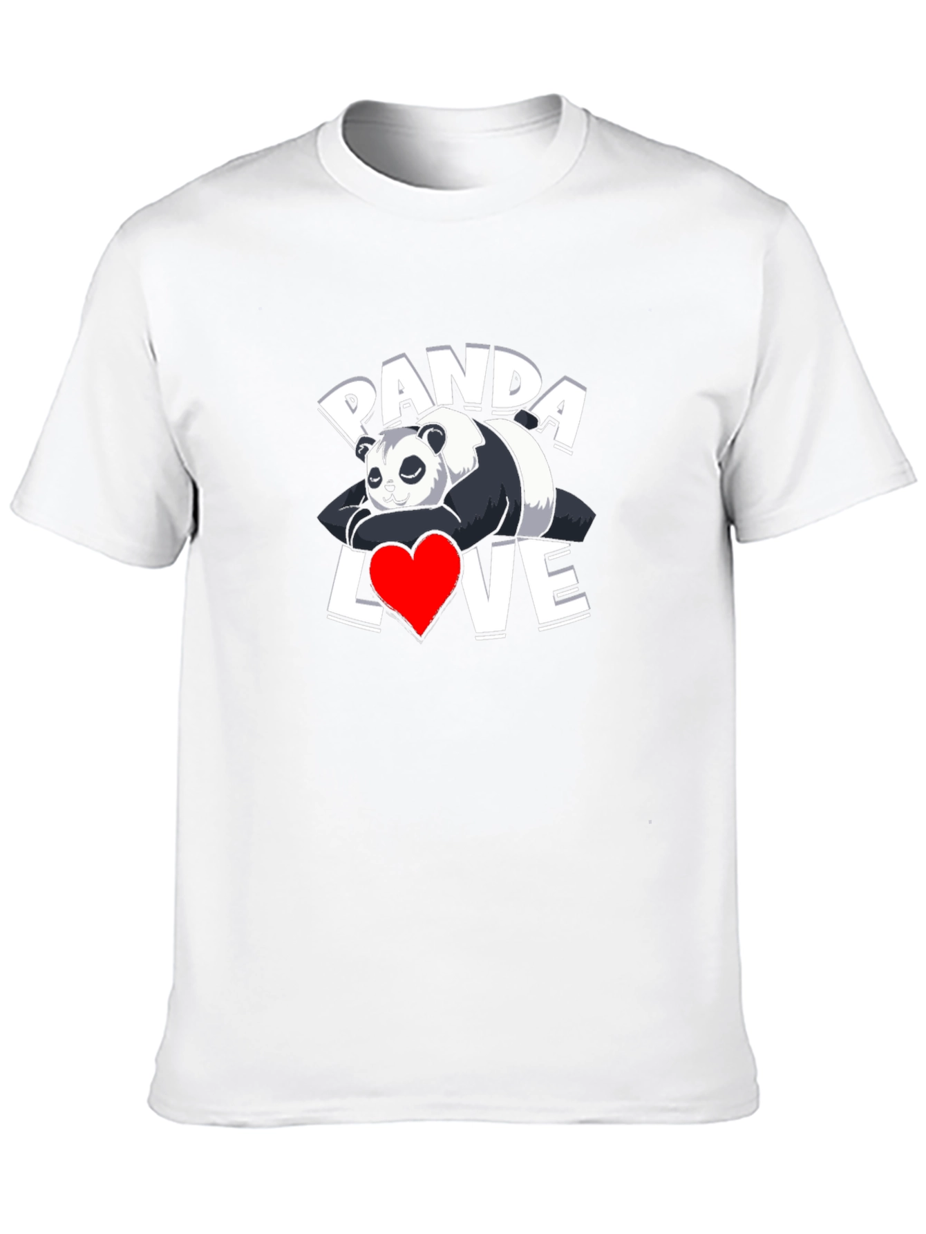 Panda Love Graphic T-Shirt - Casual Wear