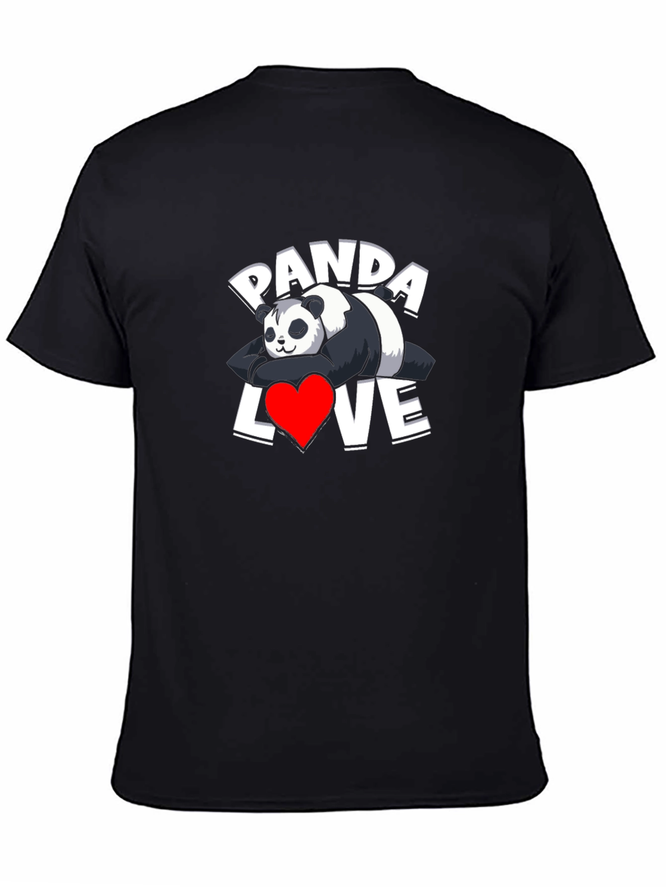 Panda Love Graphic T-Shirt - Casual Wear