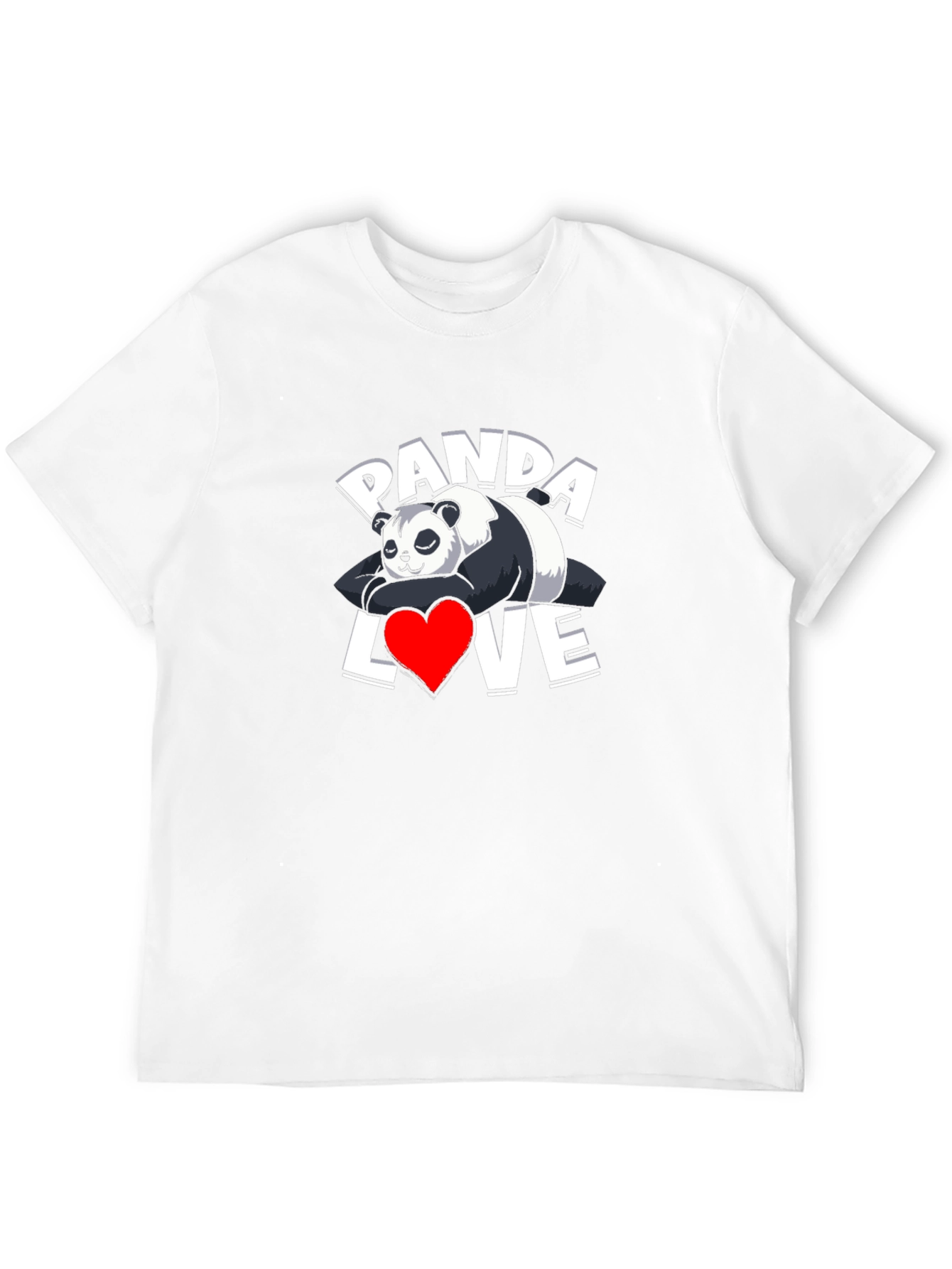 Panda Love Graphic T-Shirt - Casual Wear