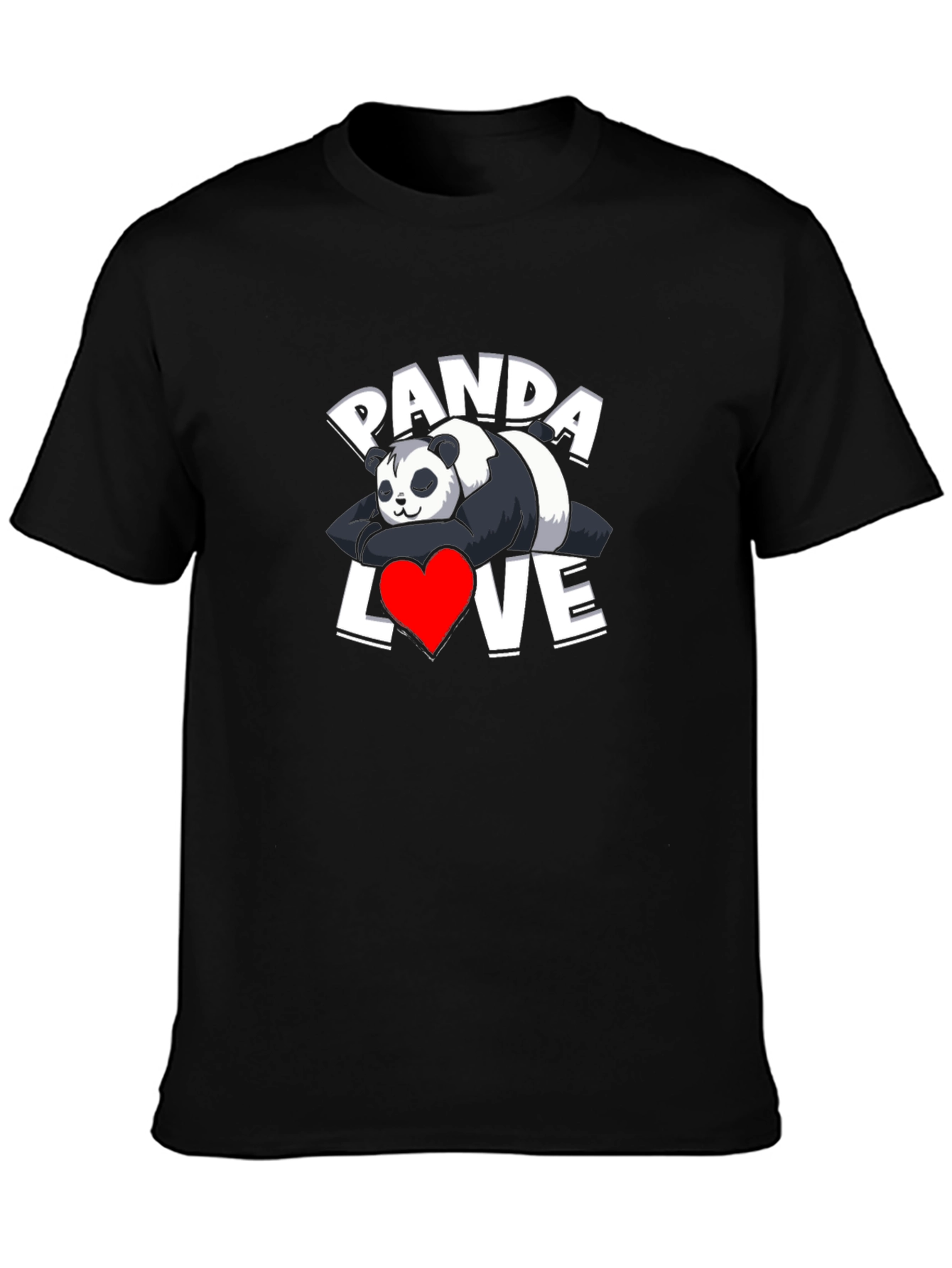 Panda Love Graphic T-Shirt - Casual Wear