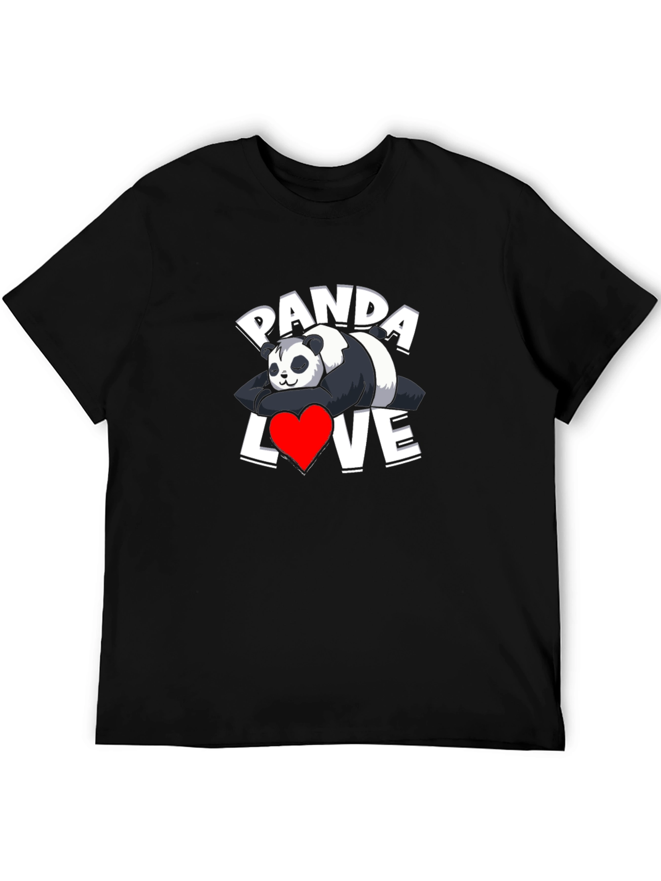 Panda Love Graphic T-Shirt - Casual Wear