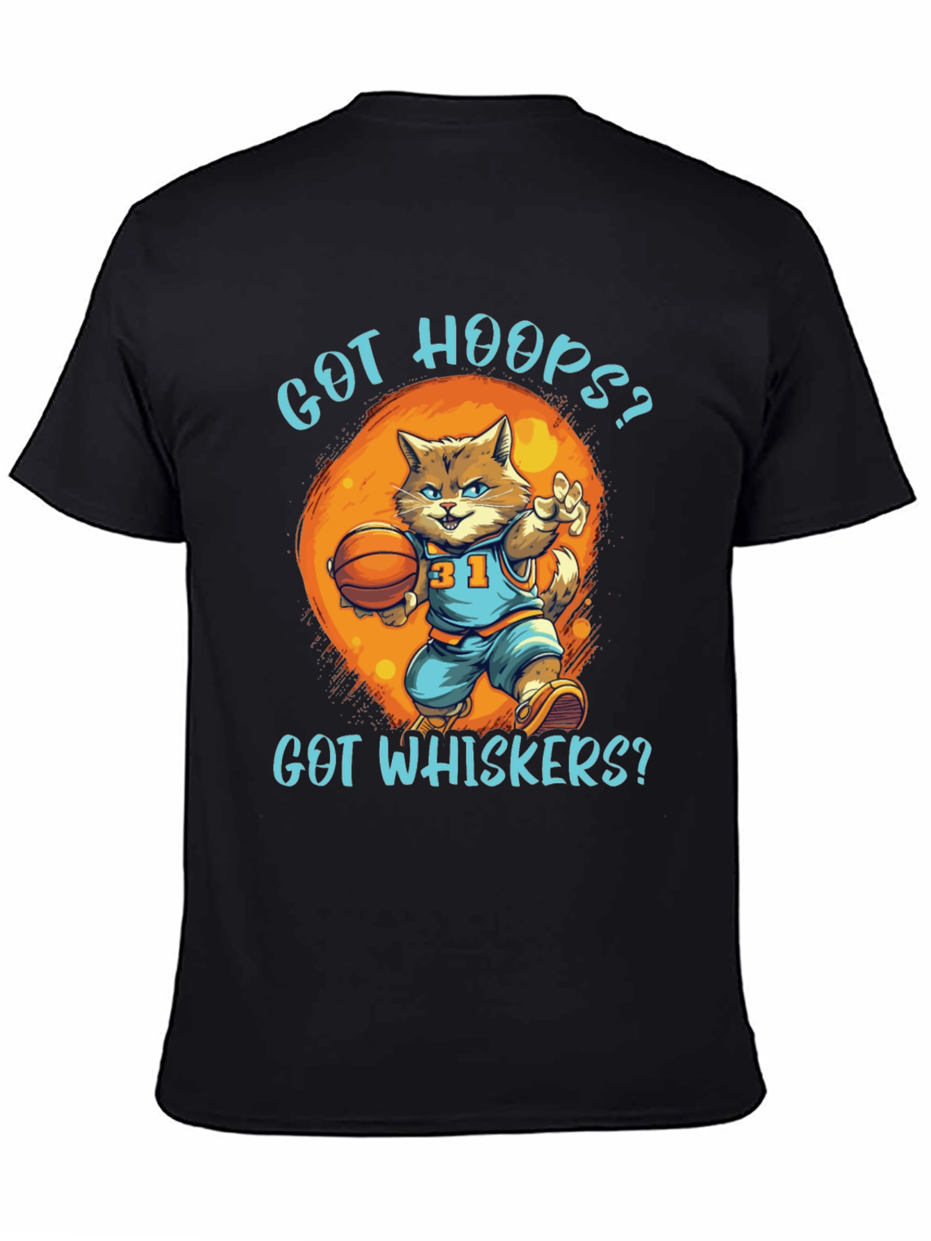 Got Hoops? Cat Basketball Graphic T-Shirt