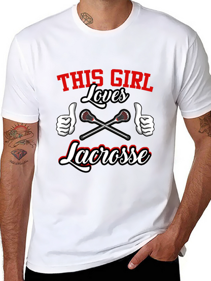 This Girl Loves Lacrosse Black T-Shirt