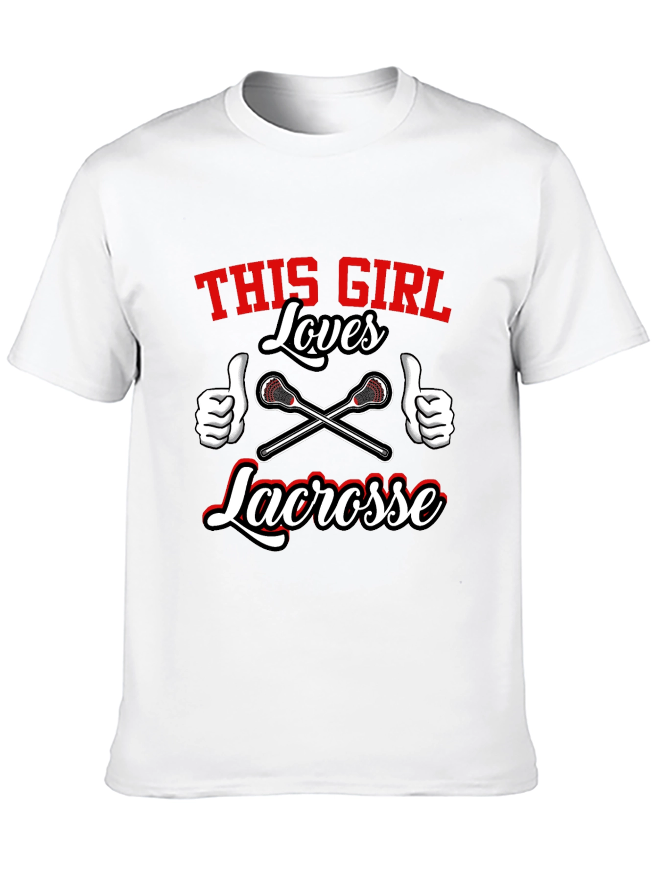 This Girl Loves Lacrosse Black T-Shirt