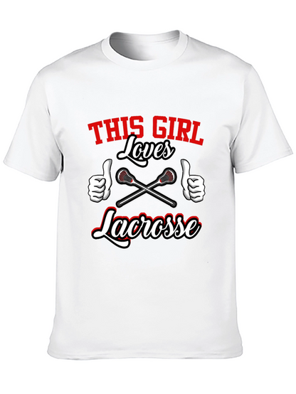 This Girl Loves Lacrosse Black T-Shirt