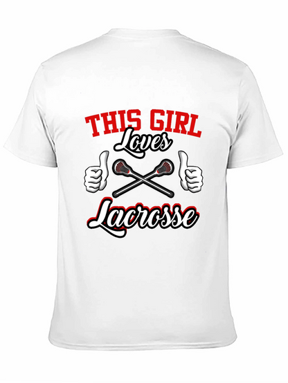 This Girl Loves Lacrosse Black T-Shirt