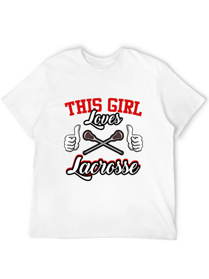 This Girl Loves Lacrosse Black T-Shirt