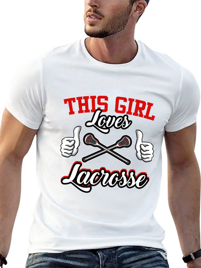 This Girl Loves Lacrosse Black T-Shirt