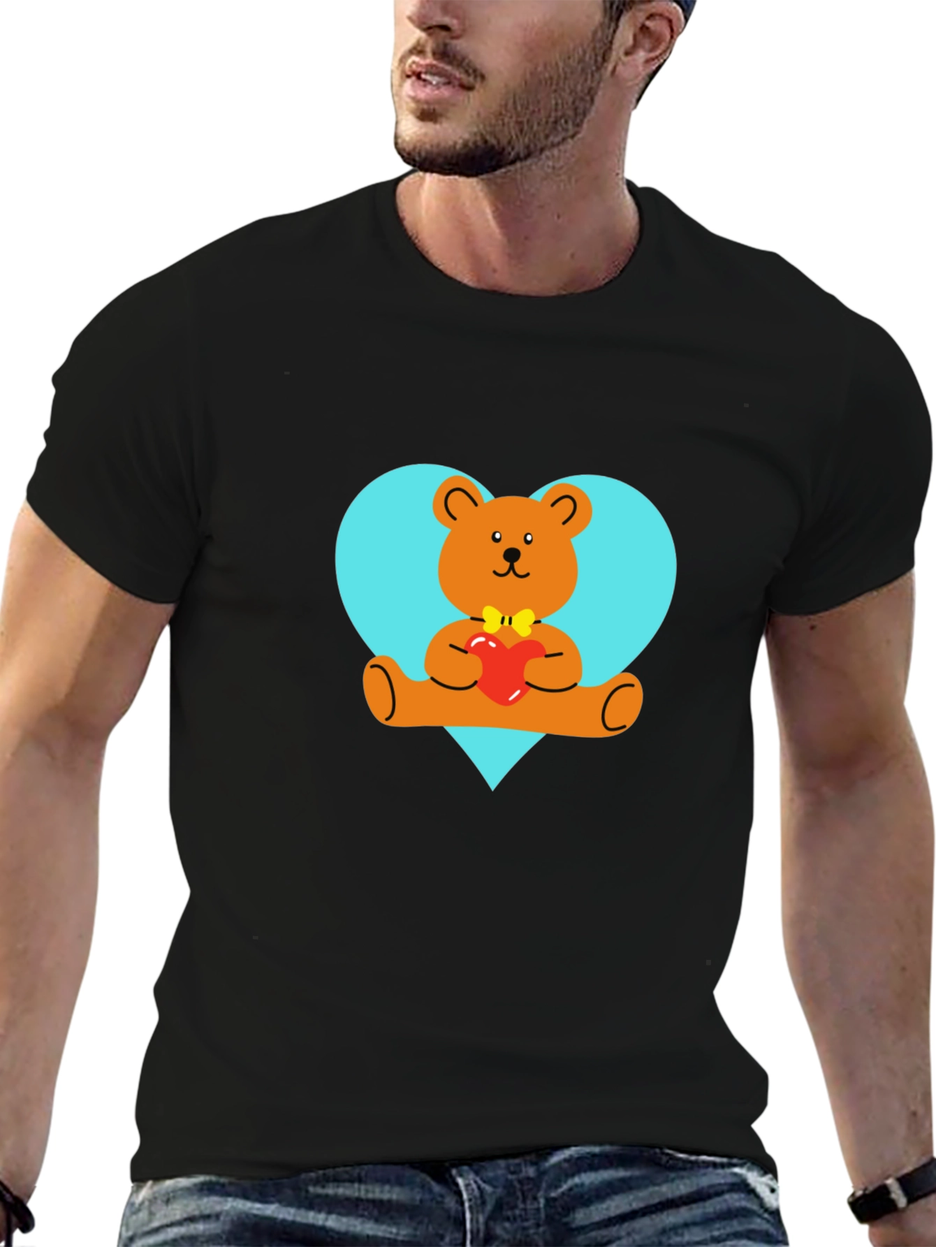 Heart Bear Tee - Cute Graphic T-Shirt