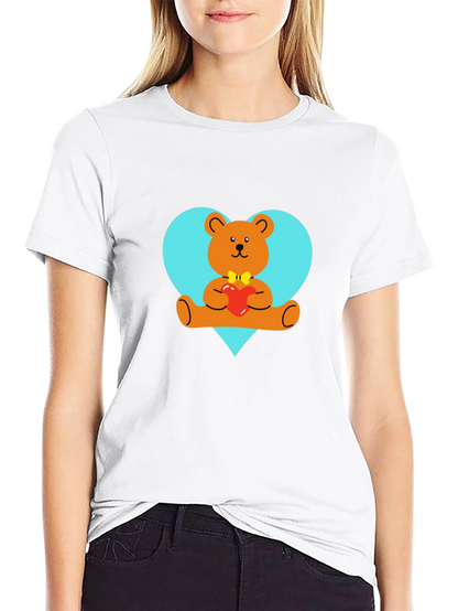 Heart Bear Tee - Cute Graphic T-Shirt