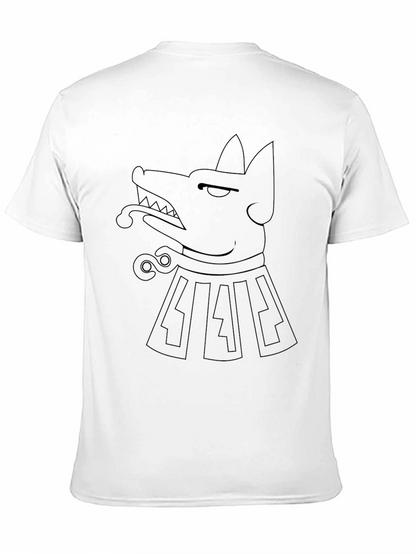Aztec Dog Graphic Tee - Black