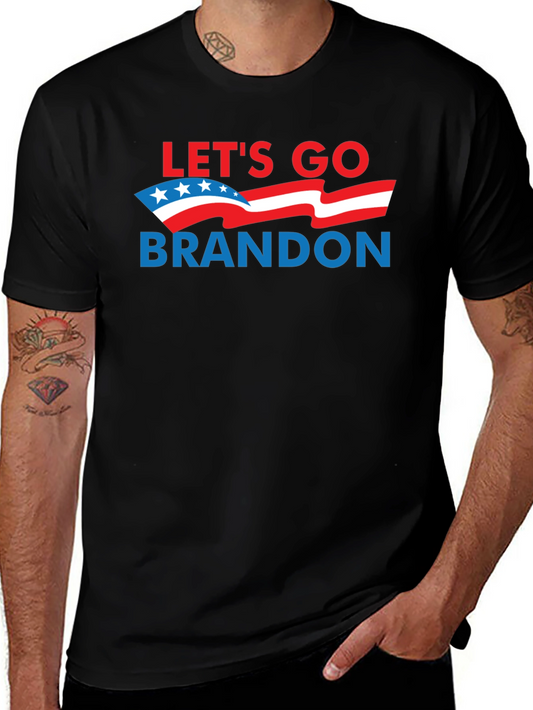 Lets Go Brandon Graphic T-Shirt - Patriotic Tee