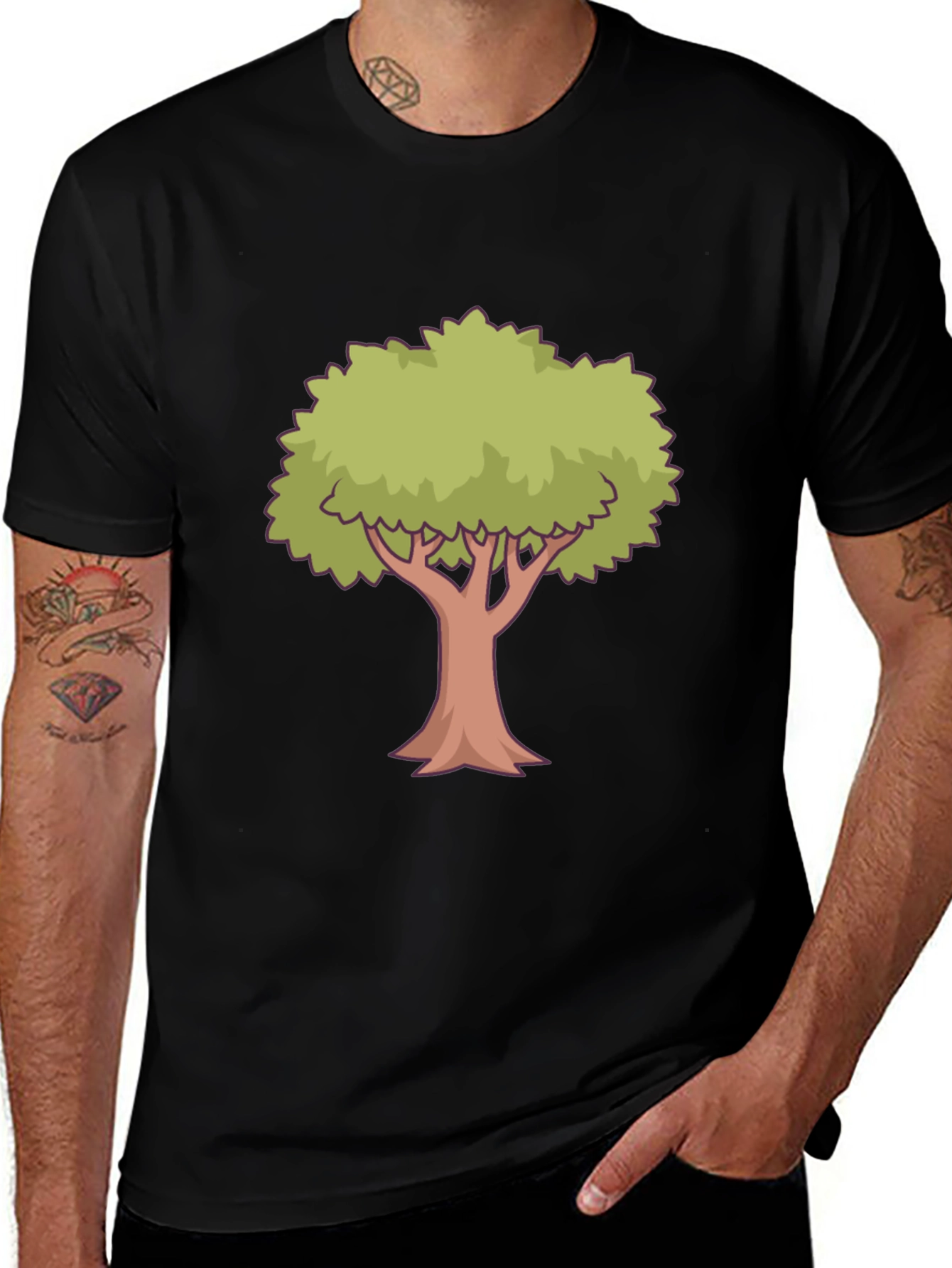 Tree Graphic Black T-Shirt