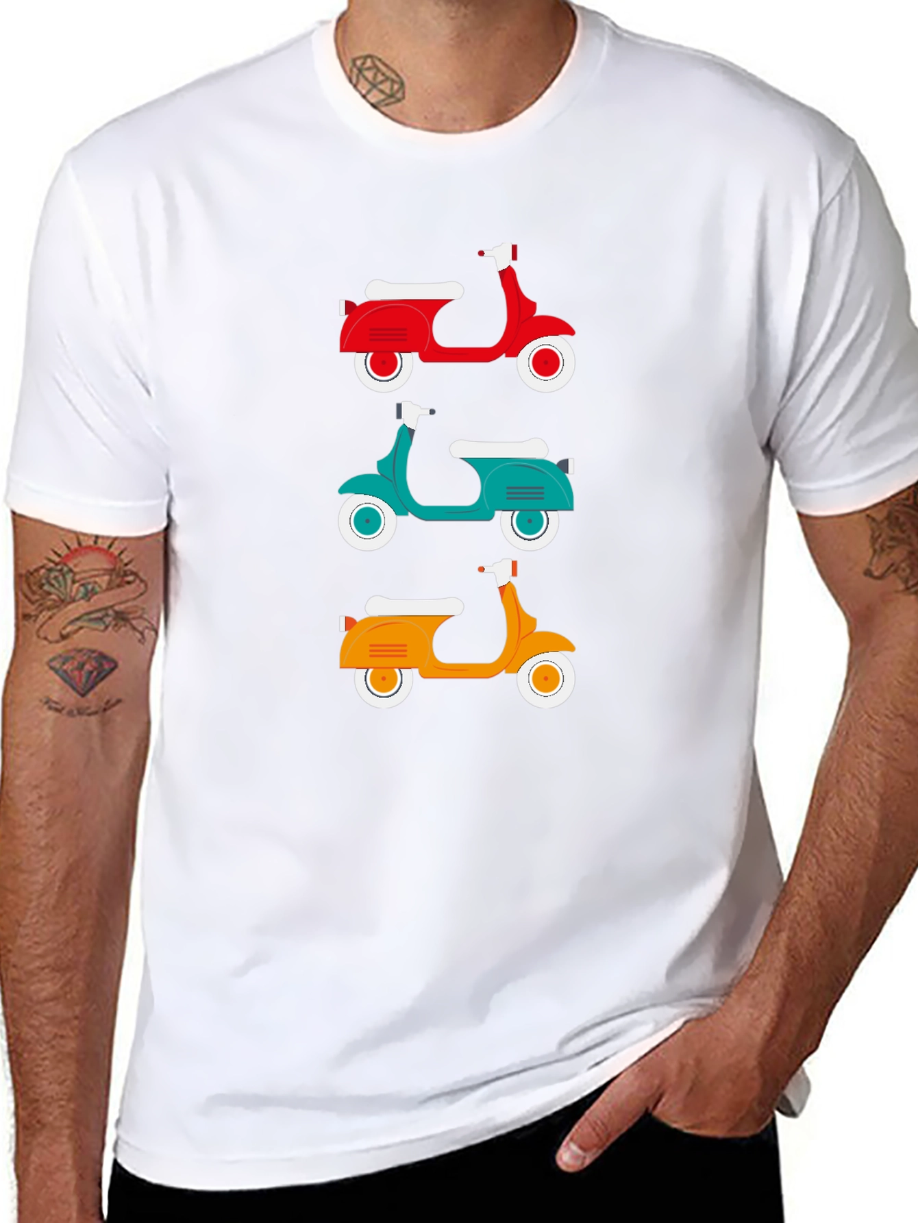 Retro Scooter T-Shirt - Classic Italian Moped Design