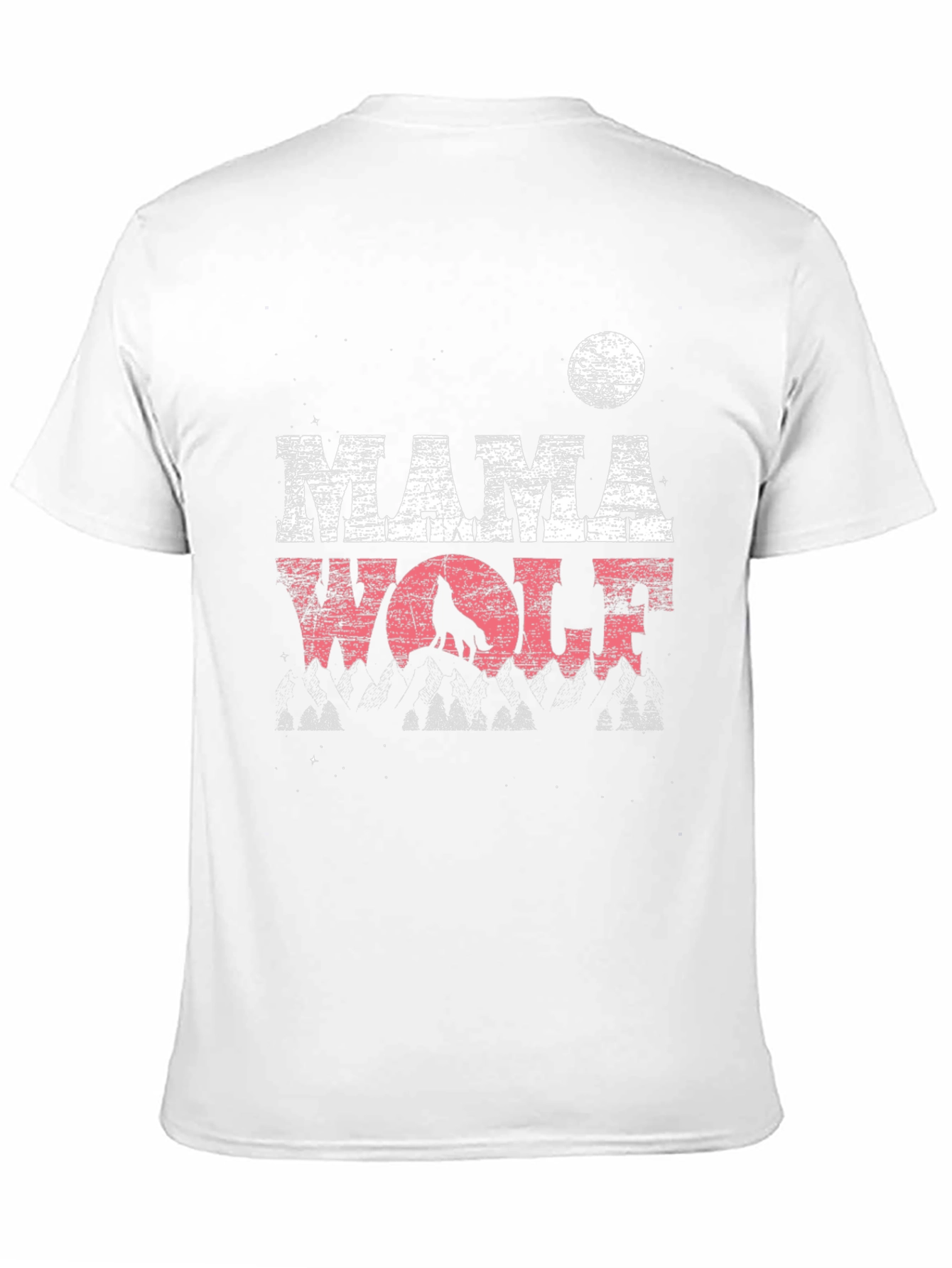 Mama Wolf Graphic Tee - Distressed Design