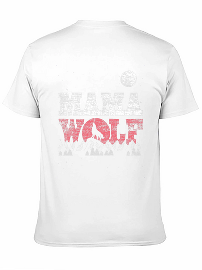Mama Wolf Graphic Tee - Distressed Design