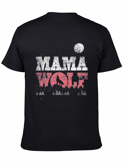 Mama Wolf Graphic Tee - Distressed Design