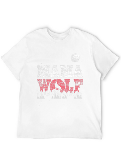 Mama Wolf Graphic Tee - Distressed Design