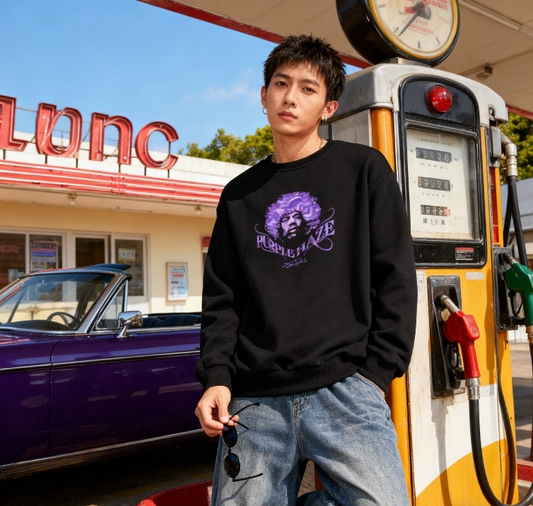 Iconic "Purple Haze" Jimi Hendrix Graphic Sweatshirt (Unisex)