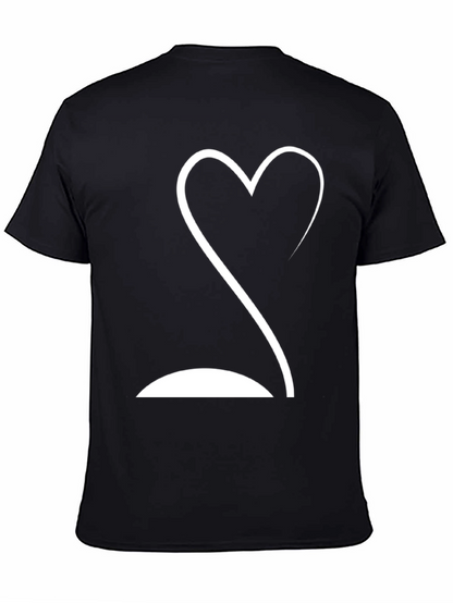 Heartbeat Curve Graphic Tee - Soft Black T-Shirt