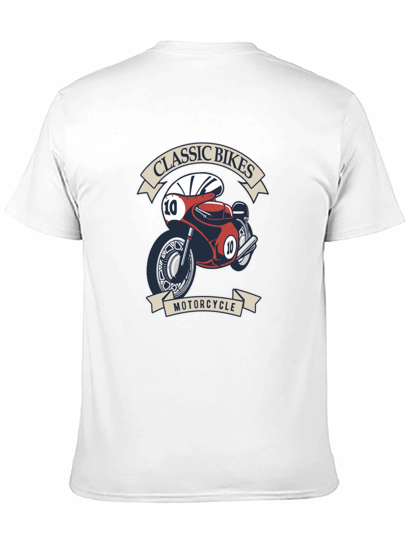 Classic Bikes Motorcycle Graphic T-Shirt - Black