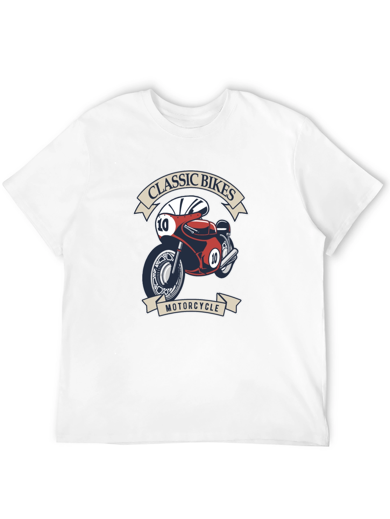 Classic Bikes Motorcycle Graphic T-Shirt - Black