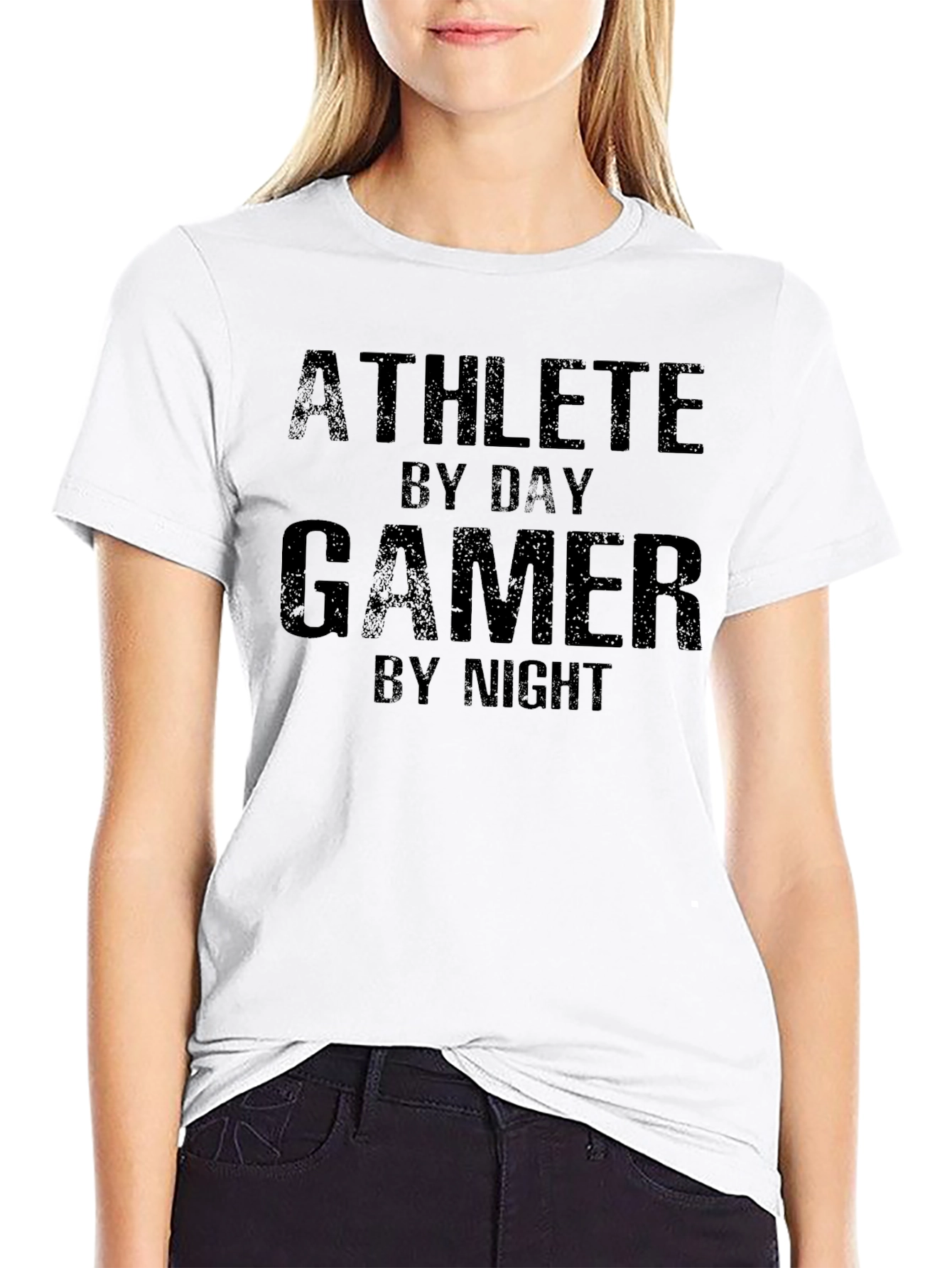 Athlete By Day Gamer By Night Graphic Tee