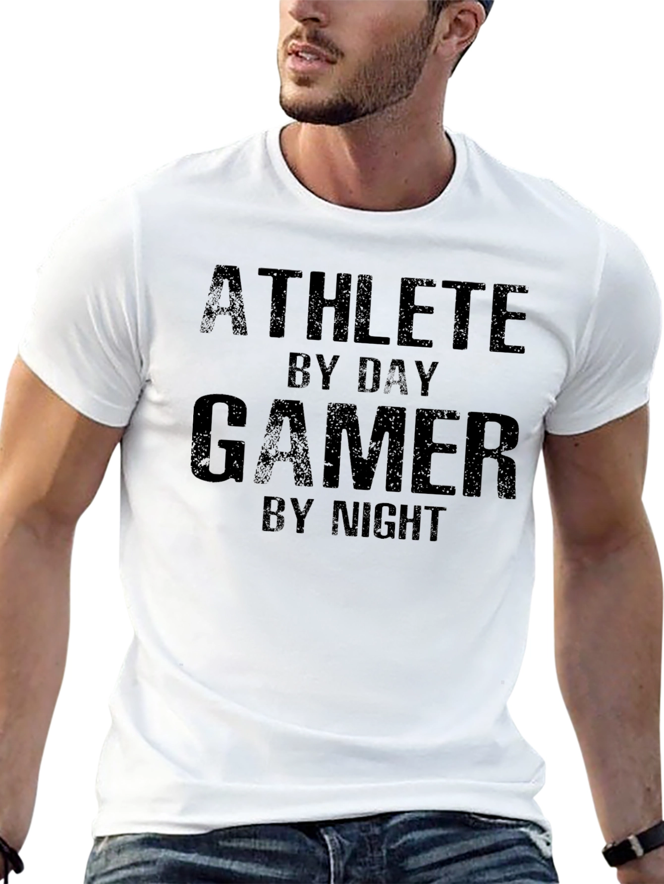 Athlete By Day Gamer By Night Graphic Tee