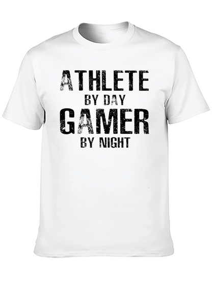 Athlete By Day Gamer By Night Graphic Tee