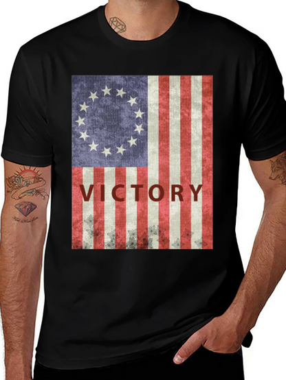 Victory Flag T-Shirt: Patriotic Americana Style