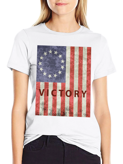 Victory Flag T-Shirt: Patriotic Americana Style
