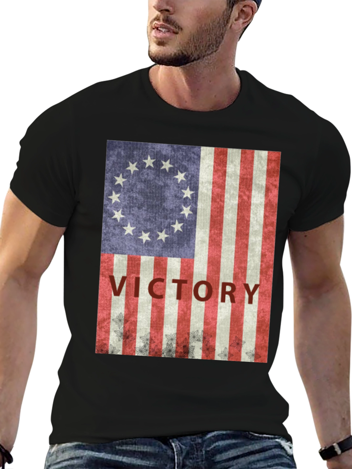 Victory Flag T-Shirt: Patriotic Americana Style