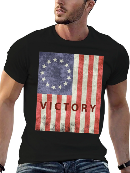 Victory Flag T-Shirt: Patriotic Americana Style