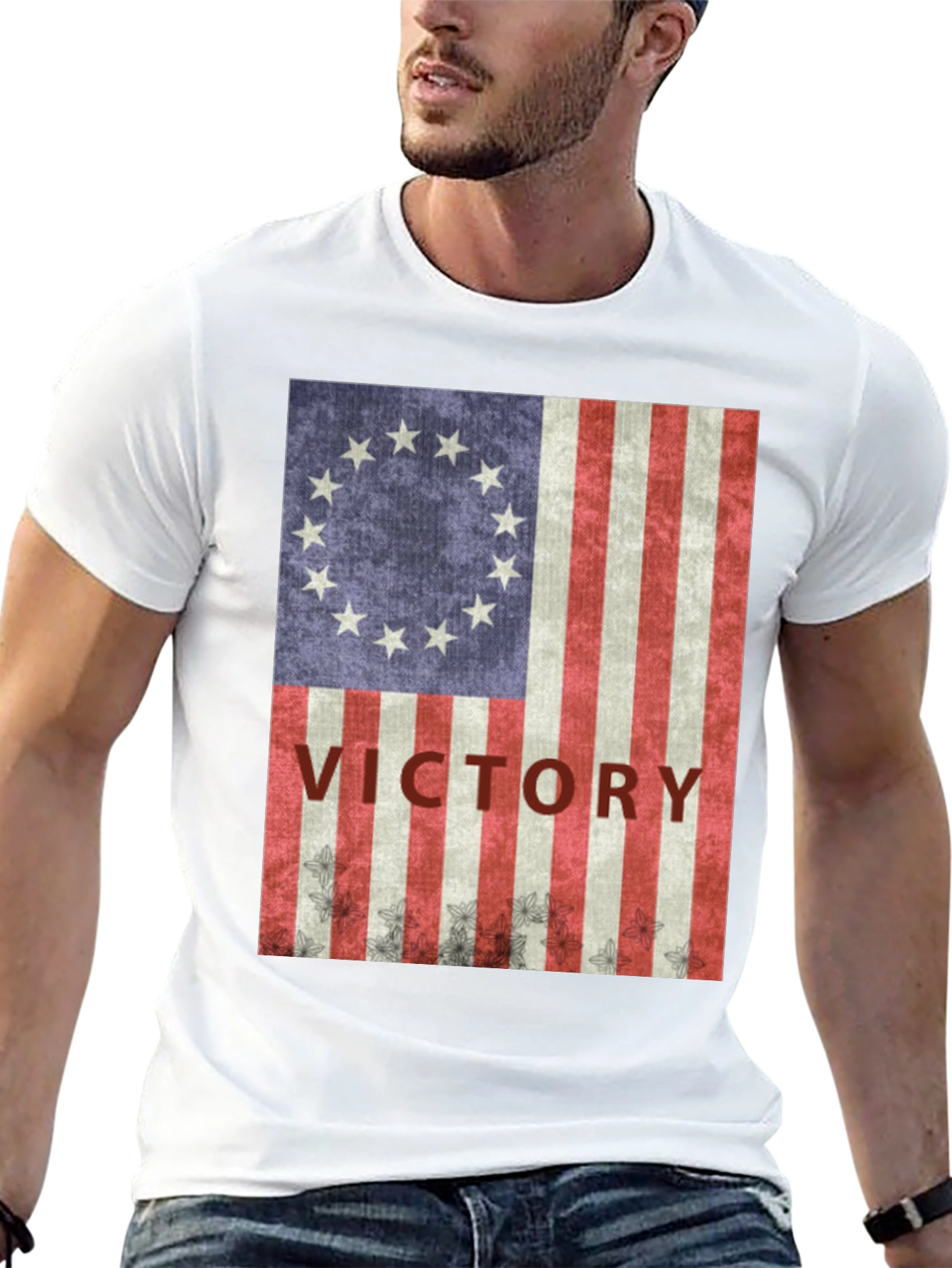Victory Flag T-Shirt: Patriotic Americana Style