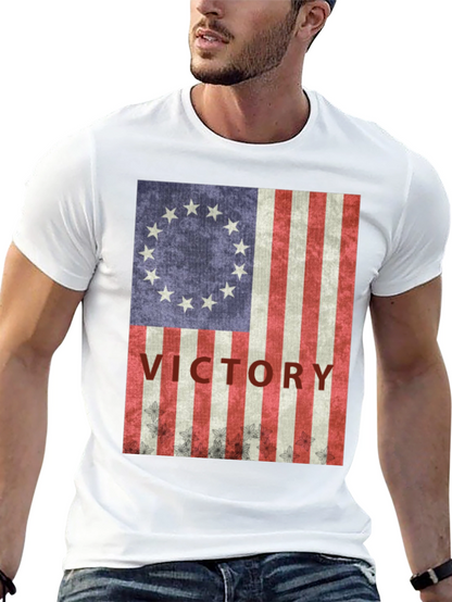 Victory Flag T-Shirt: Patriotic Americana Style
