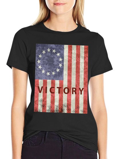 Victory Flag T-Shirt: Patriotic Americana Style