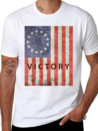 Victory Flag T-Shirt: Patriotic Americana Style