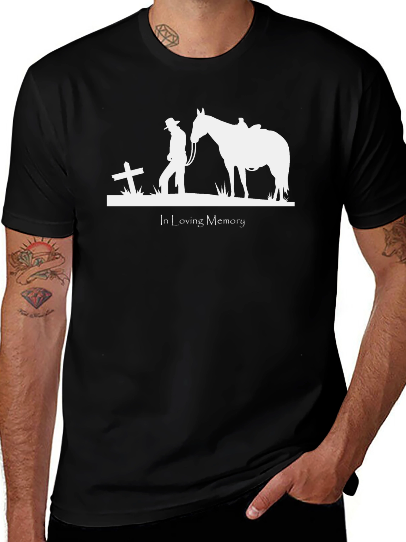 In Loving Memory Cowboy & Horse T-Shirt