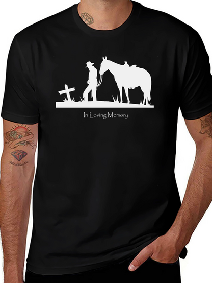 In Loving Memory Cowboy & Horse T-Shirt