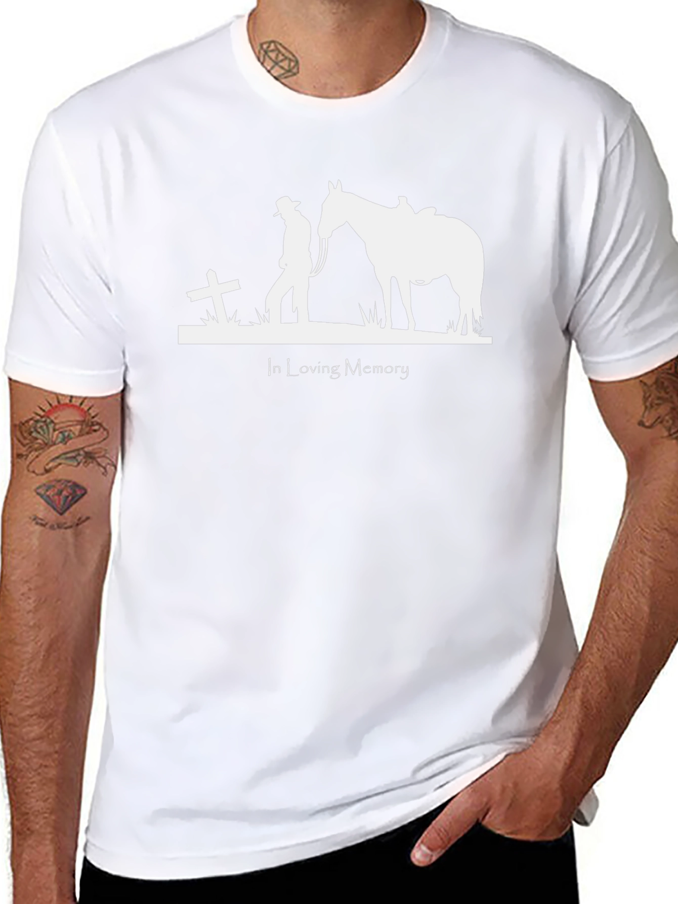 In Loving Memory Cowboy & Horse T-Shirt