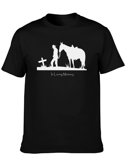 In Loving Memory Cowboy & Horse T-Shirt
