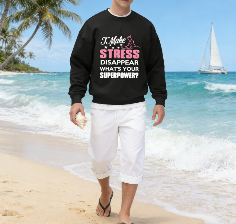 "I Make Stress Disappear" Empowerment Crewneck